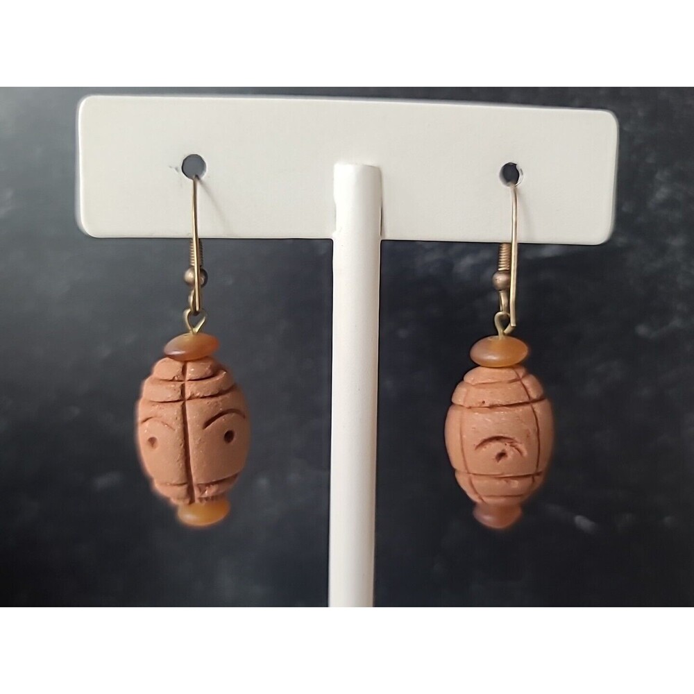 Dangling Beaded Pierced Earrings Vintage
